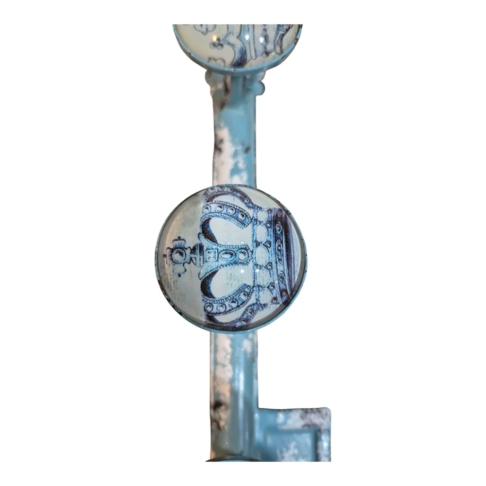 Vintage-Style Blue Wall Hook 12 Inch